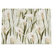 White Calla Lily Floral Vrijgezellenfeest Groot Cadeauzakje (Voorkant)