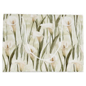 White Calla Lily Floral Vrijgezellenfeest Groot Cadeauzakje (Achterkant)