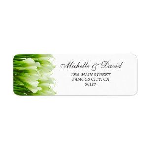 White Calla Lily Florals Adres Label