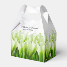 White Calla Lily Florals Wedding Favor Box Bedankdoosjes