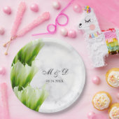 White Calla Lily Florals Wedding Paper Bord (Feest)