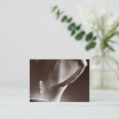 White Calla Lily Flower Black Achtergrond Visitekaartje (Staand voorkant)