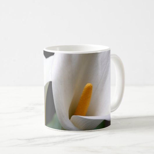 White Calla Lily Flower Coffee Mok (Voorkant rechts)