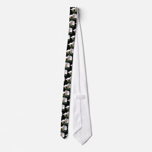 White Calla Lily Flower Mannen Necktie Stropdas (Achterkant)