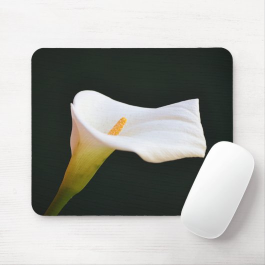 White Calla Lily Flower Muismat (Met muis)