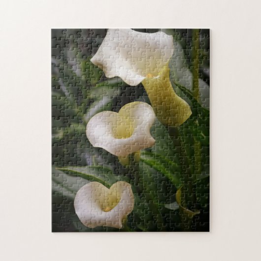 White Calla Lily Flowers Fotografische Puzzle Legpuzzel (Verticaal)