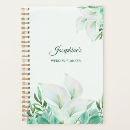 White Calla Lily gepersonaliseerd Planner