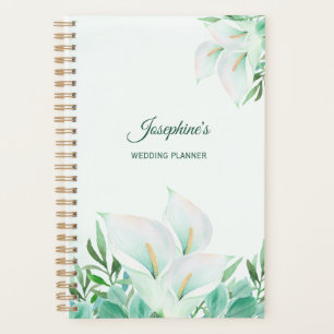 White Calla Lily gepersonaliseerd Planner