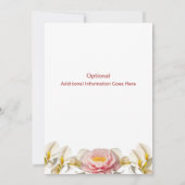 White Calla Lily & Peony Afro-Amerikaanse bruiloft Kaart (Achterkant)