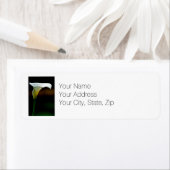 White Calla Lily Return-adres Etiket (Insitu)