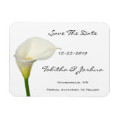 White Calla Lily Save the Date Magnet Magneet (Horizontaal)