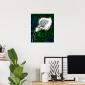 White Calla Lily (Semi-Gloss-Poster) Poster (Thuiskantoor)