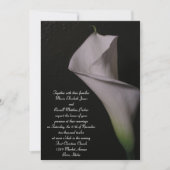 White Calla Lily Wedding Invitations Kaart (Voorkant)
