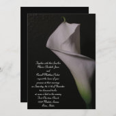 White Calla Lily Wedding Invitations Kaart (Voorkant / Achterkant)