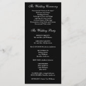 White Calla Lily Wedding Programma Programmakaart (Achterkant)