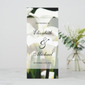 White Calla Lily Wedding Programma Programmakaart (Staand voorkant)