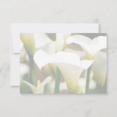 White Calla Lily Wedding Response Card RSVP Kaartje (Achterkant)