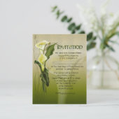 White Calla Wedding Kaart (Staand voorkant)