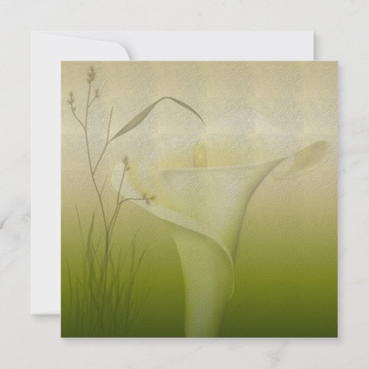 White Calla Wedding Suite Kaart (Achterkant)