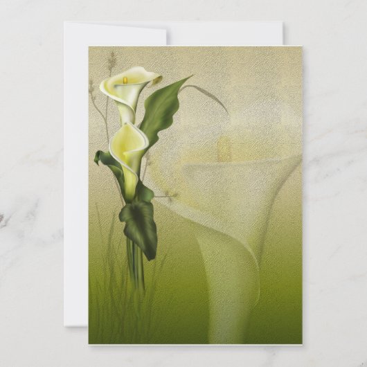 White Calla Wedding Suite Kaart (Achterkant)