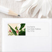 White Callalily Flowers Return Address Etiket (Insitu)