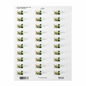 White Callalily Flowers Return Address Etiket (Full Sheet)