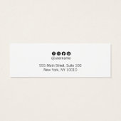 White Calligraphy Script  Stud Earring Display Mini Visitekaartjes (Achterkant)