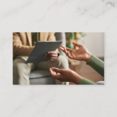 White Calm Greenery QR Code Foto Sociale Media Visitekaartje (Achterkant)