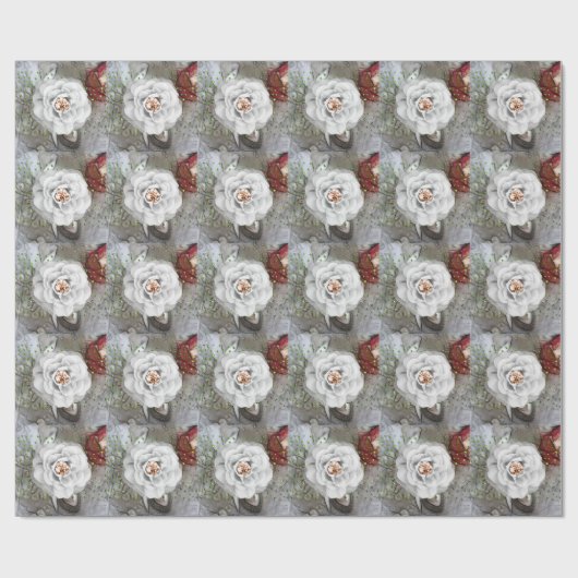 White Camelia Cadeaupapier (Vlak)