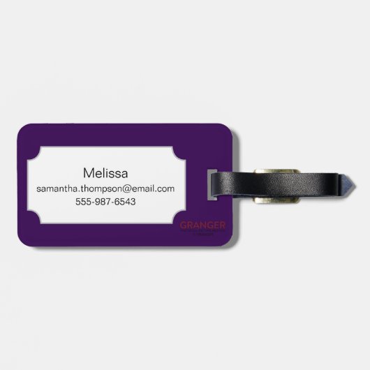 White Camellia, 1833 Bagagelabel (Achterkant horizontaal)