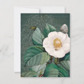 White Camellia Flat Wenskaart (Voorkant)