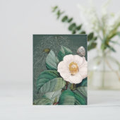 White Camellia Flat Wenskaart (Staand voorkant)