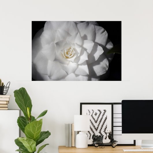 White Camellia Poster (Thuiskantoor)