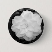 White Camellia Ronde Button 5,7 Cm (Voorkant)