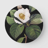 White Camellia Ronde Klok (Voorkant)