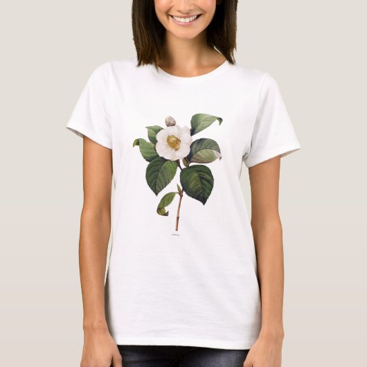 White Camellia T-shirt (Voorkant)