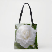 White Camellia Waterverf Fine Floral Tote Bag (Voorkant)