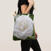 White Camellia Waterverf Fine Floral Tote Bag (Dichtbij)