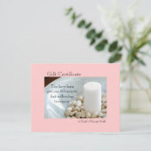 White Candle Candle Cadeft Certificate (Staand voorkant)