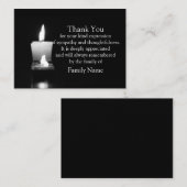 White Candle Light After Funeral Bedankt Card Notitiekaartje (Voorkant / Achterkant)