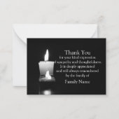 White Candle Light After Funeral Bedankt Card Notitiekaartje (Voorkant)