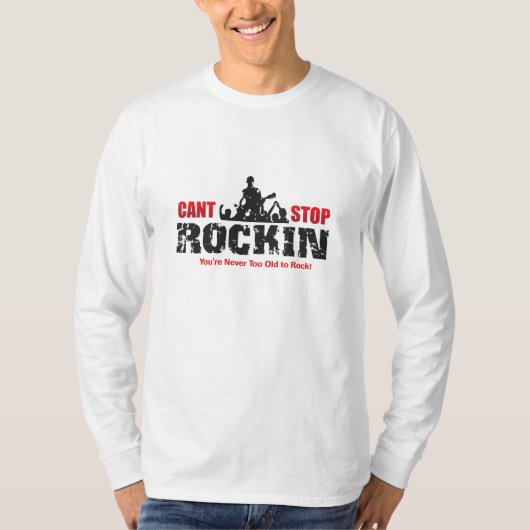 White - Cant Stop Rockin T-shirt (Voorkant)