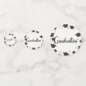 White Cap & Confetti Graduation Congrats Confetti (Achterkanten)