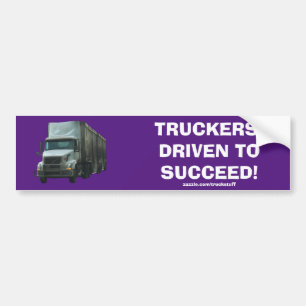 White Cargo Truck Bumpersticker