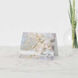 White Carnan Floral Hartelijk dank Bedankkaart