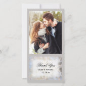 White Carnance Floral Wedding Bedankt (Voorkant)