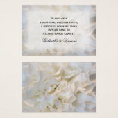 White Carnance Floral Wedding Charity Kaart (Voorkant /achterkant)
