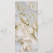 White Carnance Floral Wedding Programme Programmakaart (Achterkant)