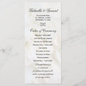 White Carnance Floral Wedding Programme Programmakaart (Voorkant)