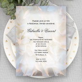 White Carnance Floral Wedding Rehearsal Dinner Kaart